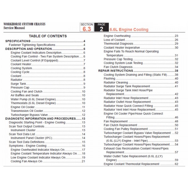 2005-2007 Workhorse LF72 Engine Cooling Service Manual Download