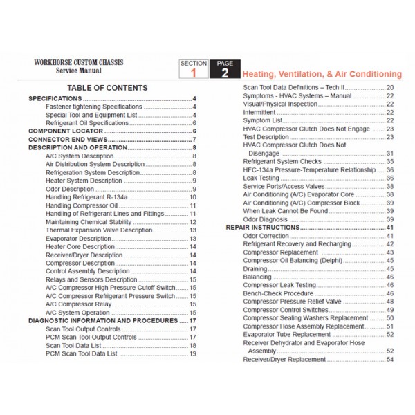 2007-2008 Workhorse R26 UFO HVAC Service Manual Download