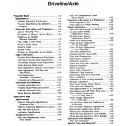 1999-2003 Workhorse Driveline And Axle Service Manual Download