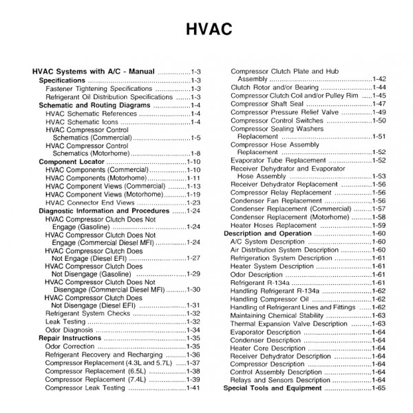 1999-2003 Workhorse HVAC Service Manual Download