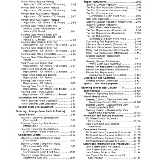 1999-2003 Workhorse Steering Service Manual Download 1999-2003 Workhorse Steering Service Manual Download