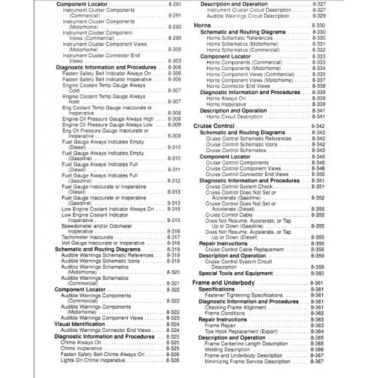 1999-2003 Workhorse Body & Accessories Service Manual Download 1999-2003 Workhorse Body & Accessories Service Manual Download