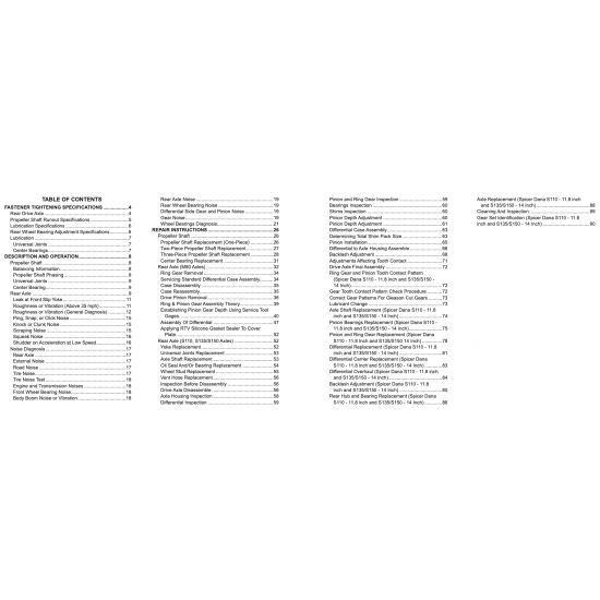 2010-2011 Workhorse W-Series Axle and Driveline Service Manual Download 2010-2011 Workhorse W-Series Axle and Driveline Service Manual Download